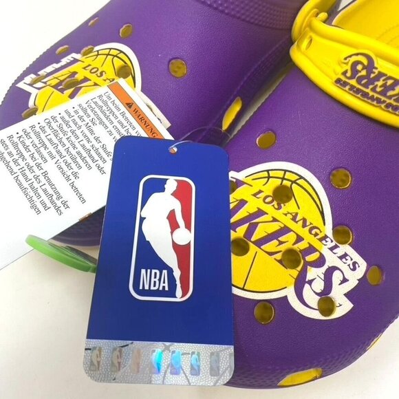 Crocs NBA™ Los Angeles Lakers Classic Clog Purple Gold Fan Unisex Sizes Various - Picture 6 of 10